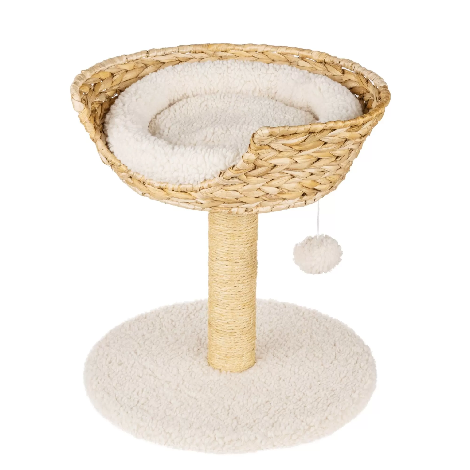 Clearance Cat Scratching Post With Wicker Bed Cat