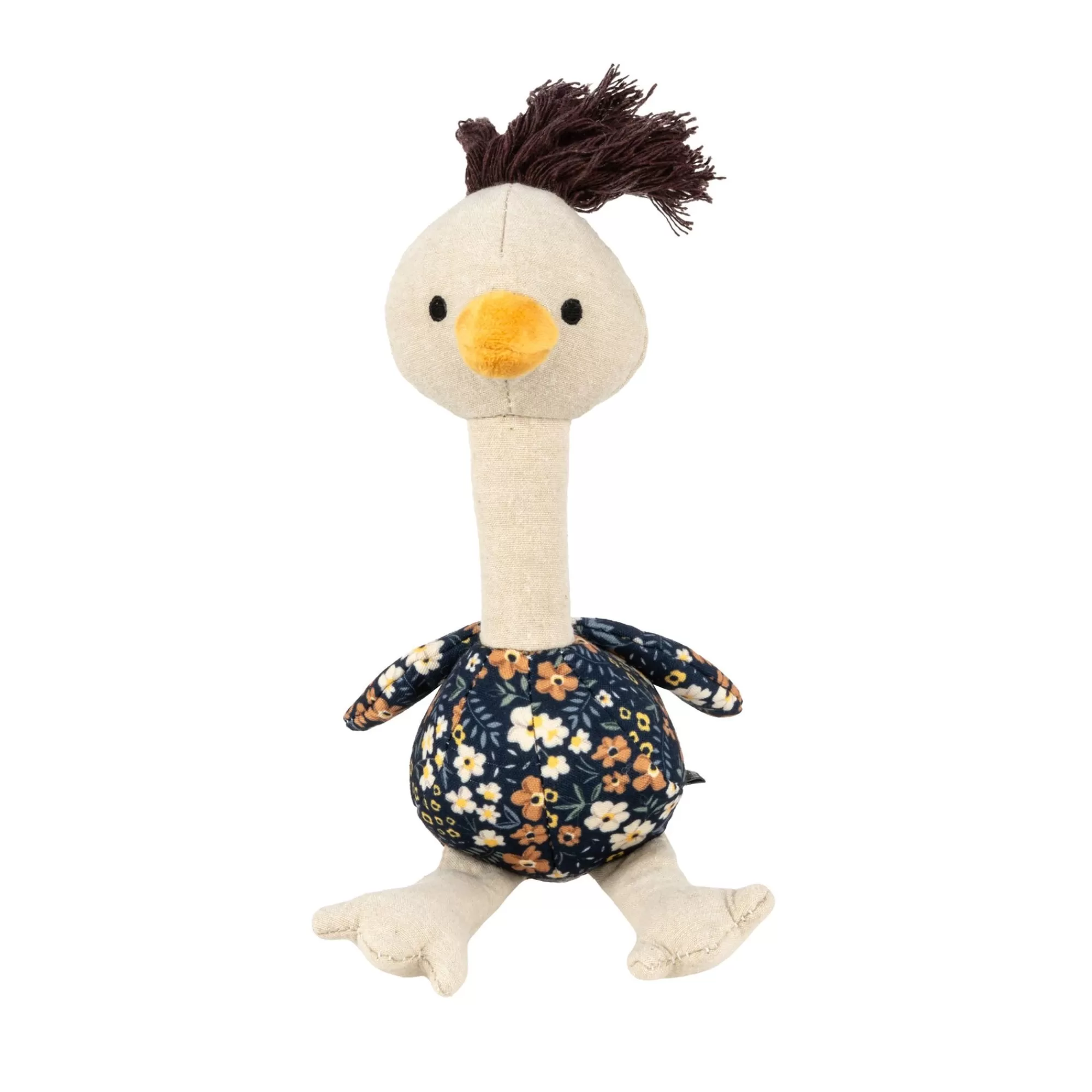 Outlet Floral Print Ostrich Dog Toy Plush