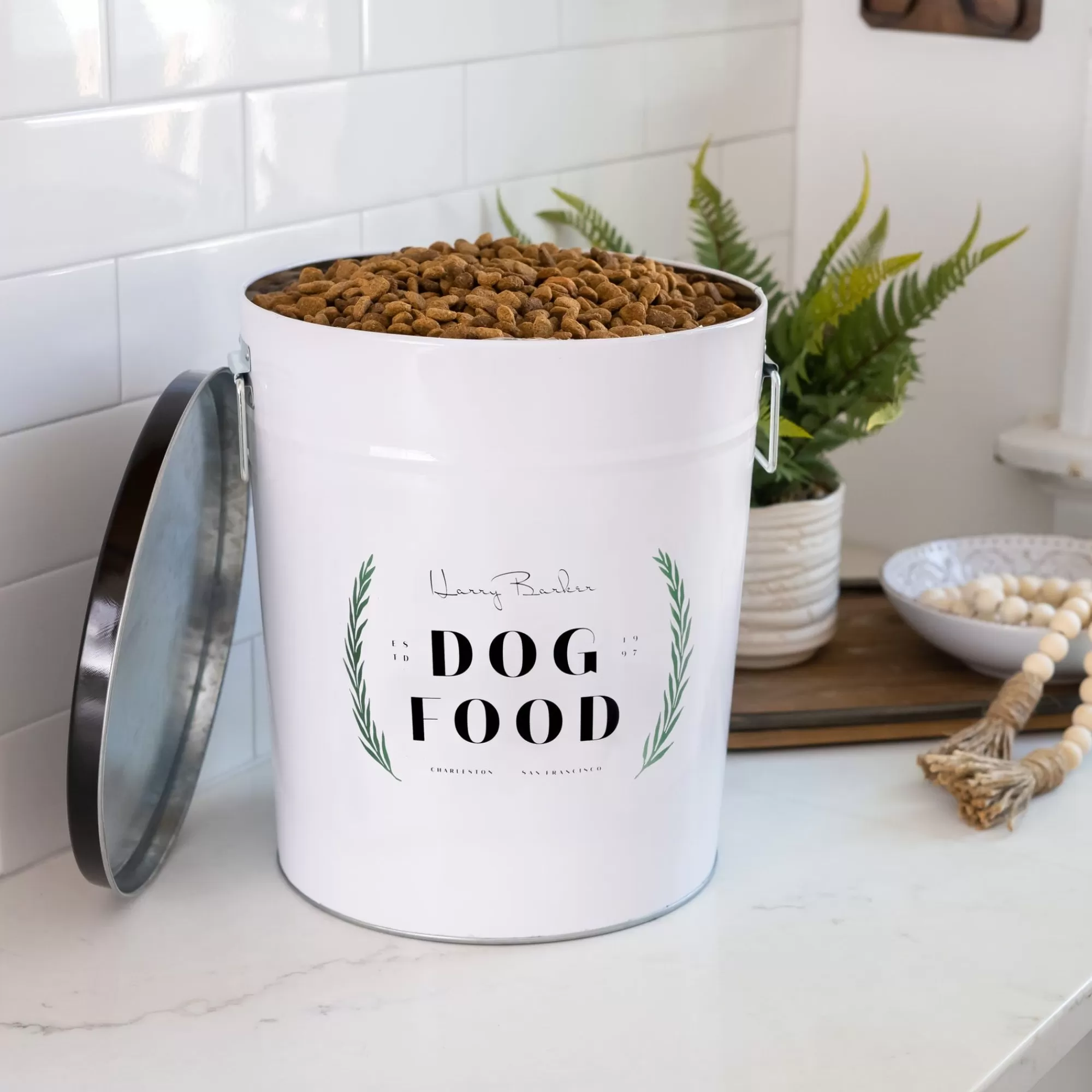 Fashion Laurel Dog Food Storage Canister Food Storage