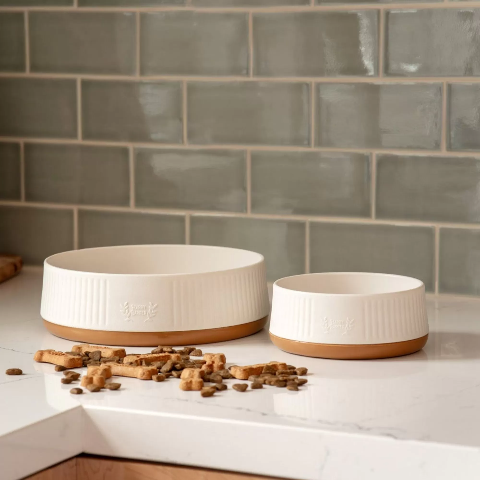 Online Modern Dog Bowl Set - Natural Bowls