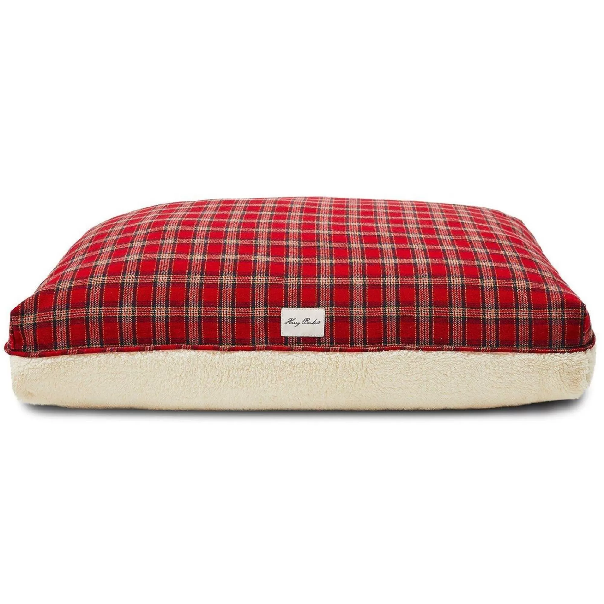 New Plaid Sherpa Rectangle Dog Bed Plaid