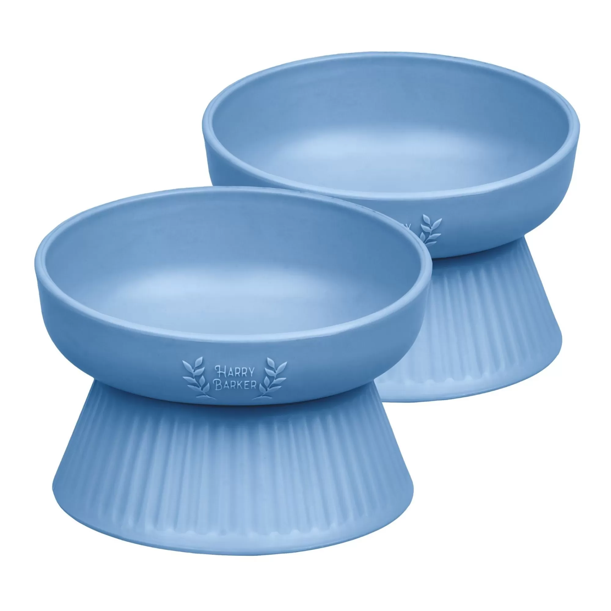 Clearance Raised Slanted Cat Bowl Set - Blue Cat