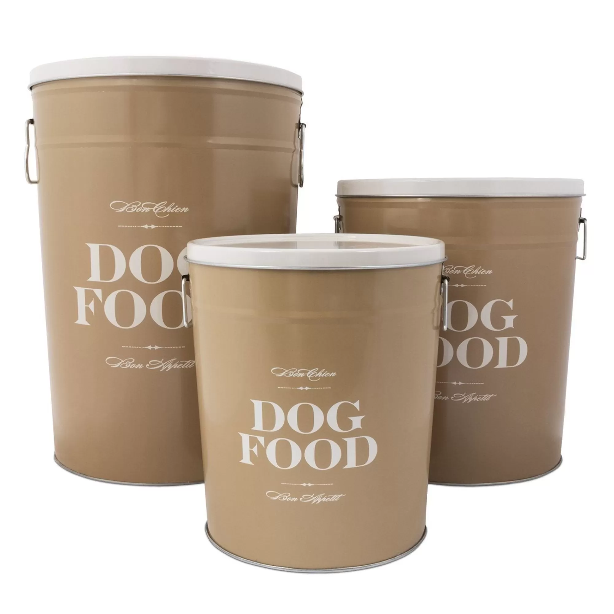 Online Taupe Bon Chien Dog Food Storage Canister Food Storage