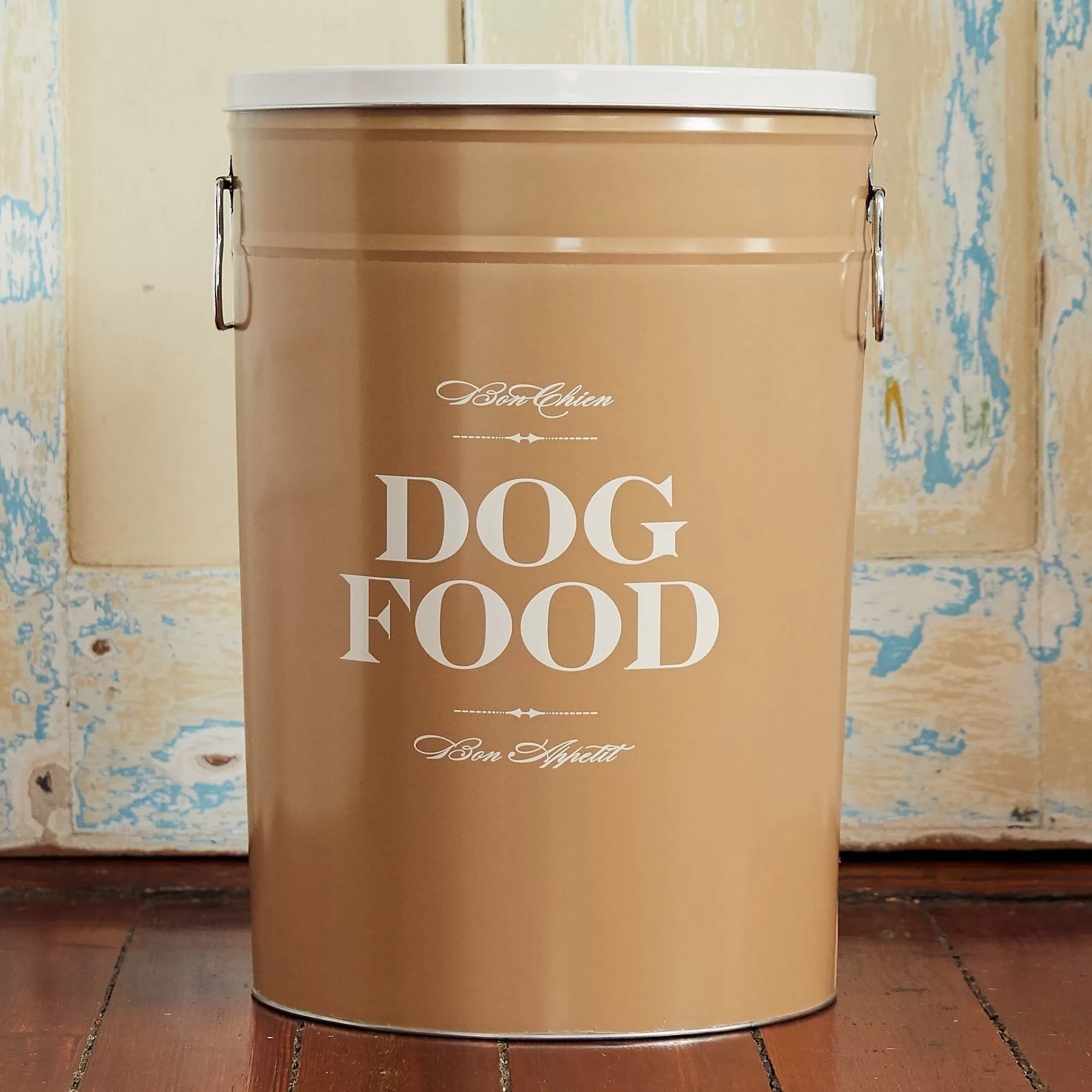 Online Taupe Bon Chien Dog Food Storage Canister Food Storage