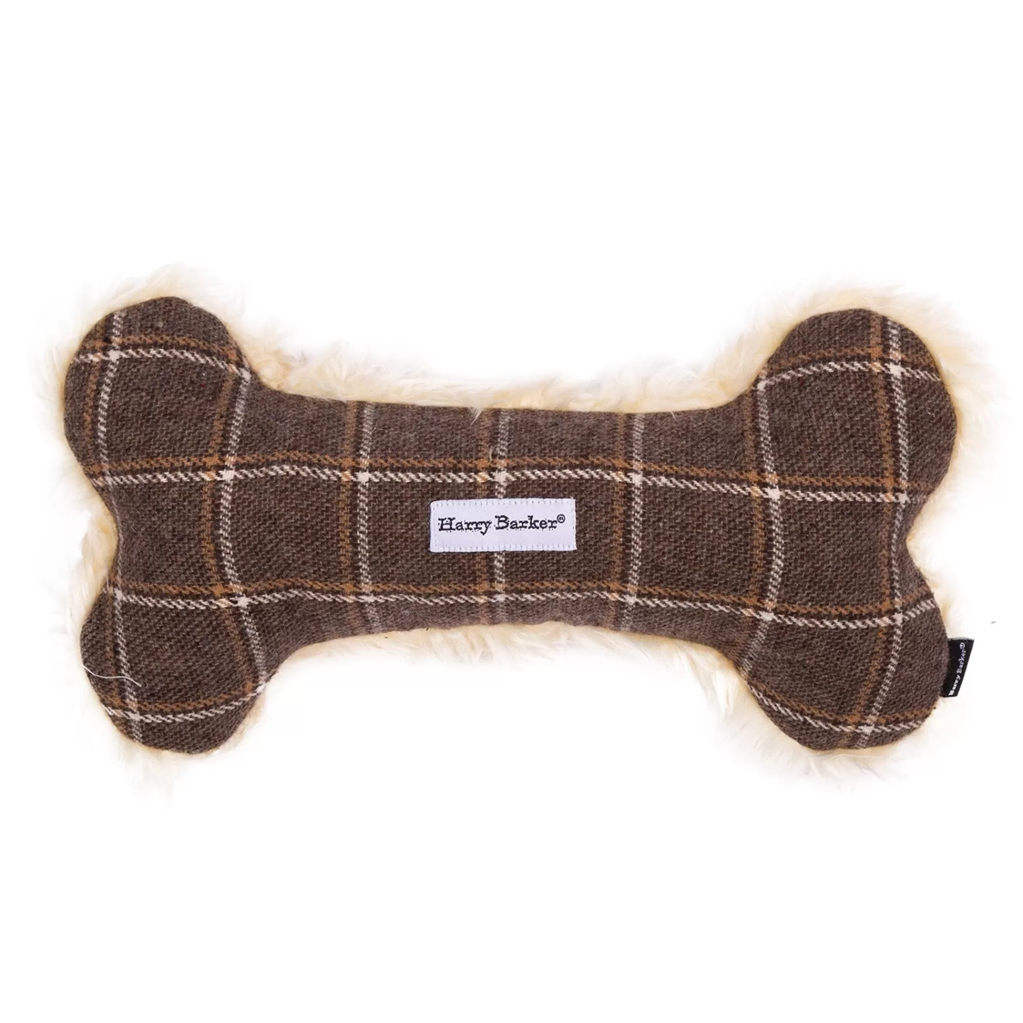 Discount Windowpane Plaid Bone Toy Plush